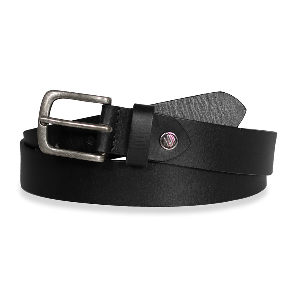 Jack Georges Leather Belt #B125 1 1/4" Wide Black