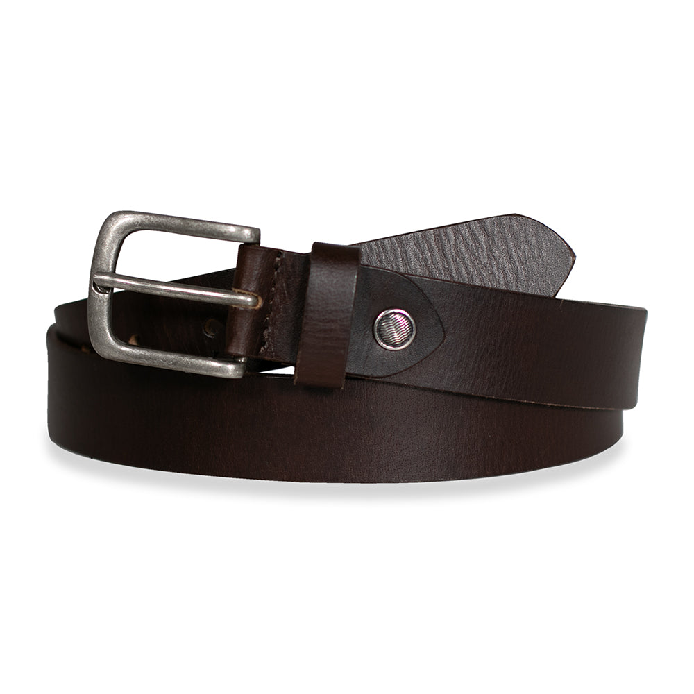 Jack Georges Leather Belt #B125 1 1/4" Wide Brown