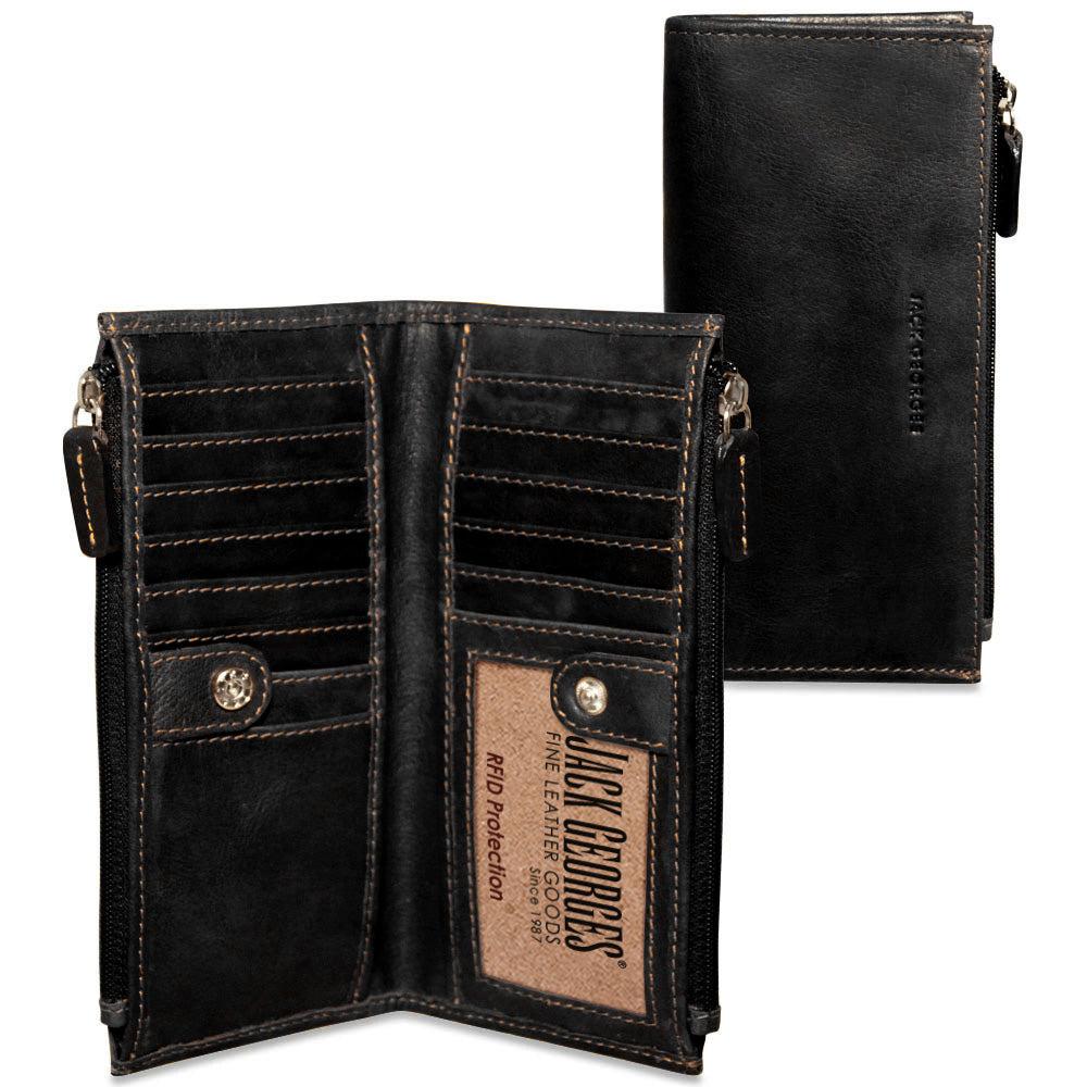 Jack Georges Slim Zippered Wallet #7717