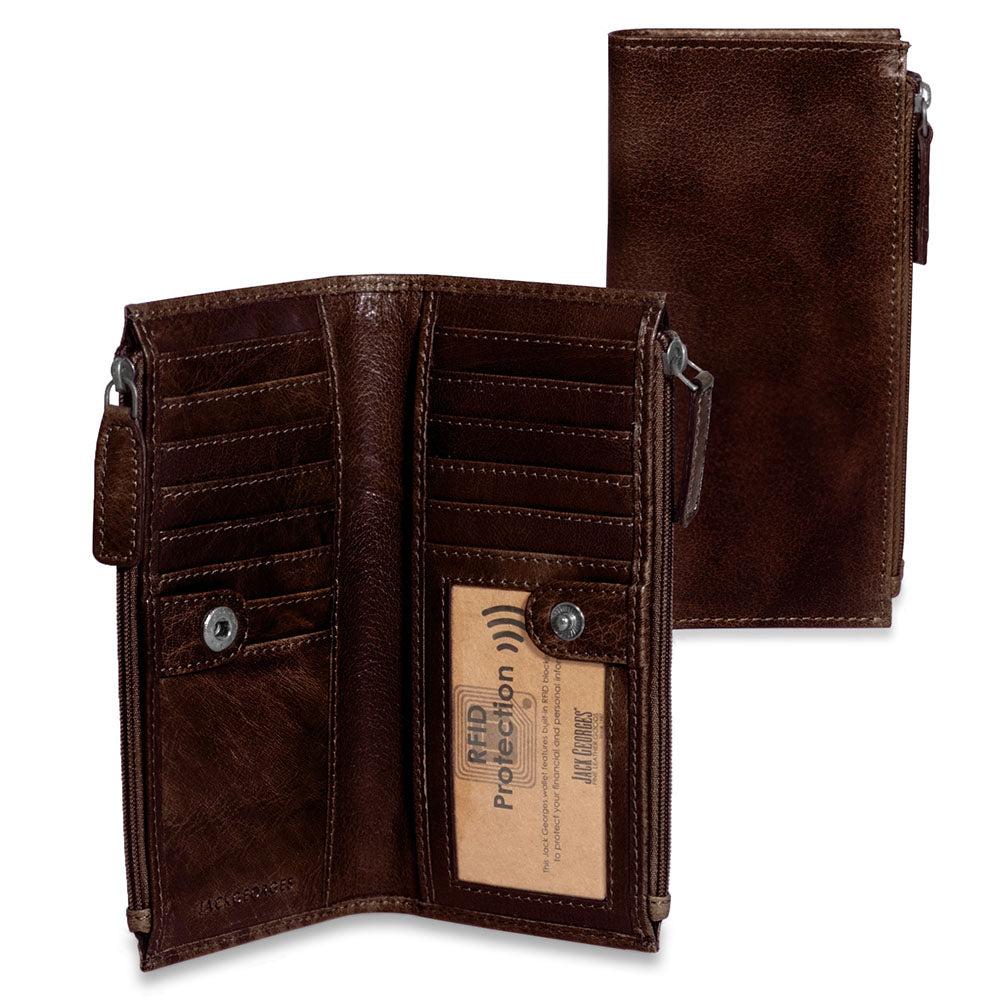 Jack Georges Slim Zippered Wallet #7717