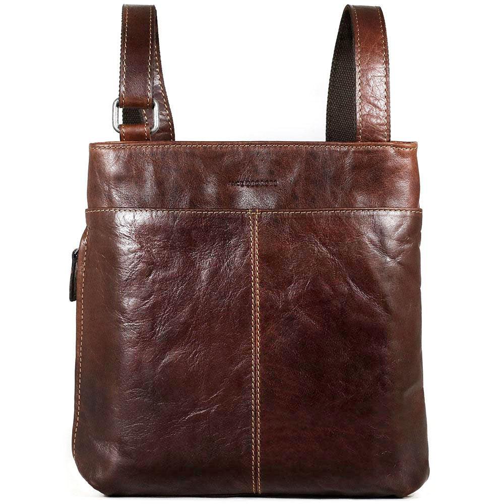 Jack Georges Small Zippered Crossbody Bag #7880