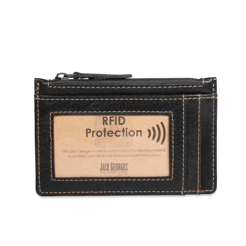 Jack Georges Voyager Zippered Card Holder #7766