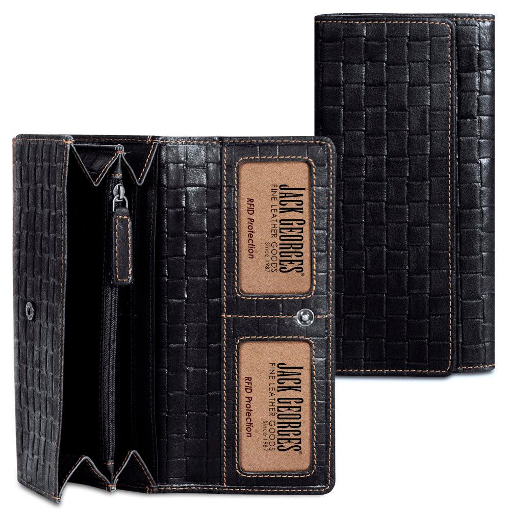 Jack Georges Woven Clutch Wallet #WF726