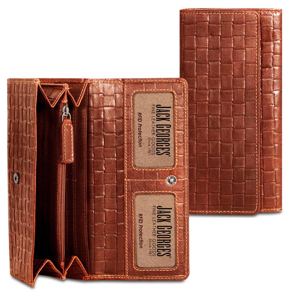 Jack Georges Woven Clutch Wallet #WF726