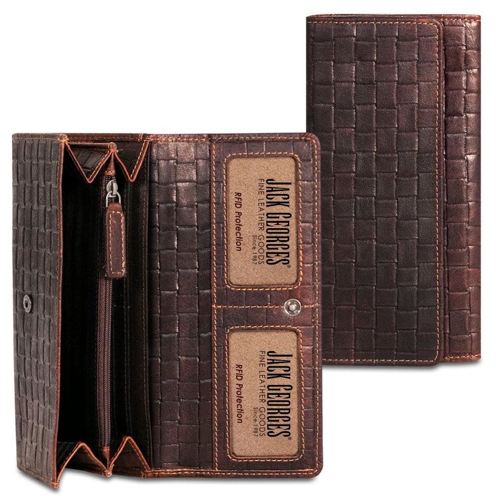 Jack Georges Woven Clutch Wallet #WF726