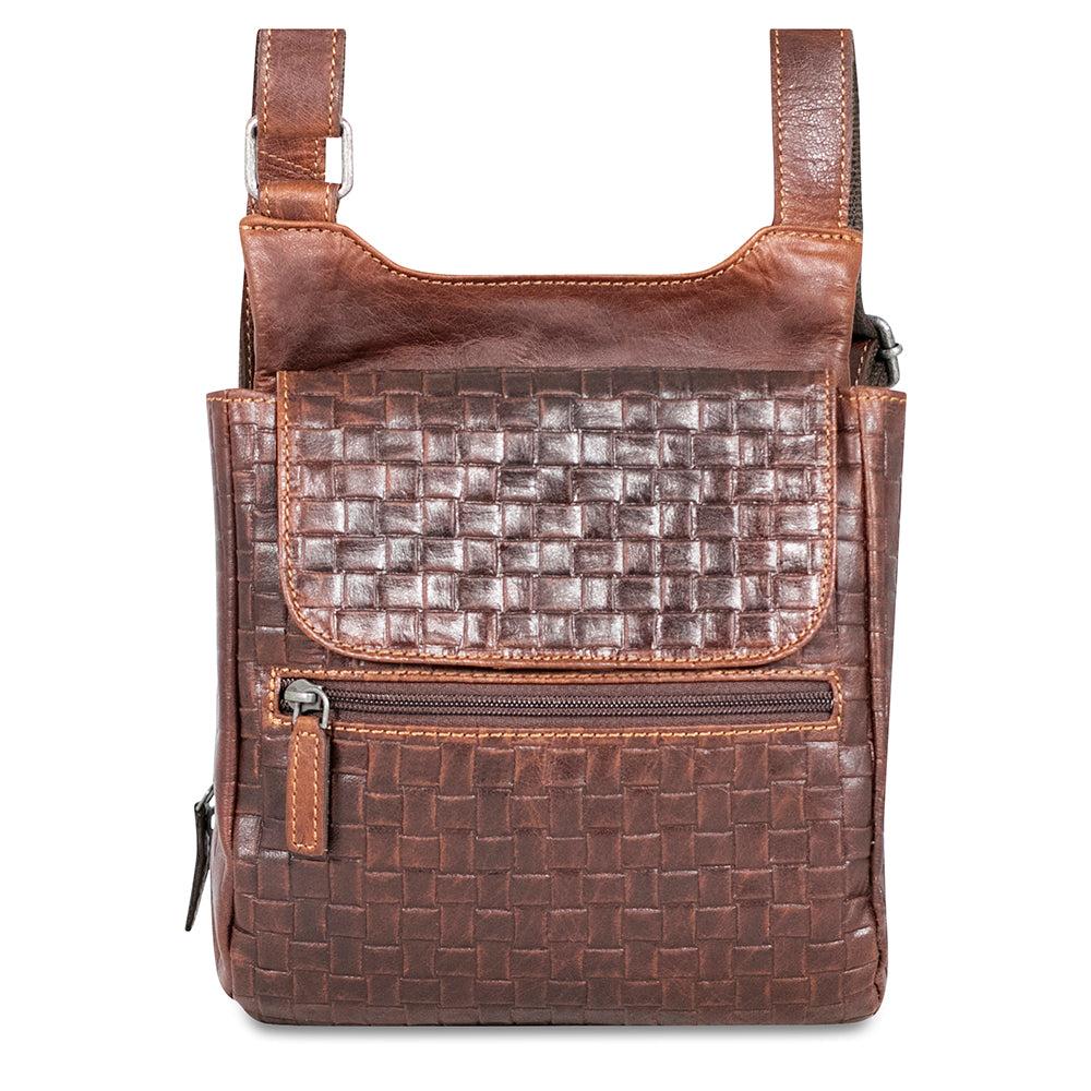 Jack Georges Woven Slim Crossbody Bag #WF831
