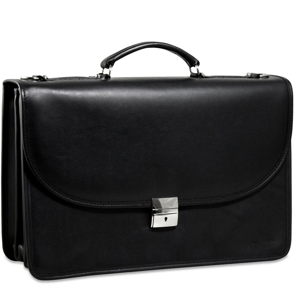 Jack Georges Platinum Special Edition Classic Leather Briefcase #8417