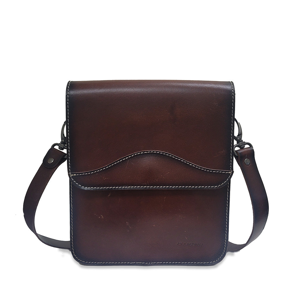 Jack Georges Saddle Slim Flap Over Crossbody Salesman Sample