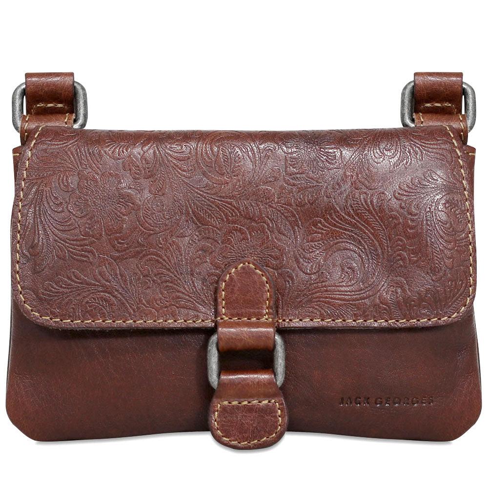 Jack Georges Voyager Floral Mini Crossbody Bag Sample