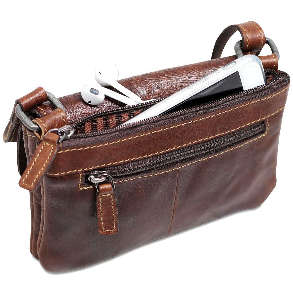 Jack Georges Voyager Floral Mini Crossbody Bag Sample