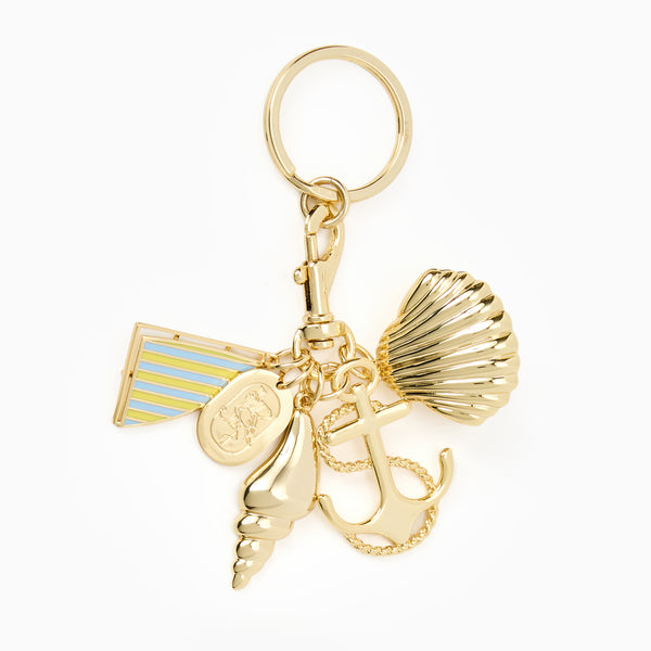 jack rogers Capesante Gold Plated Charm Key Ring Gold