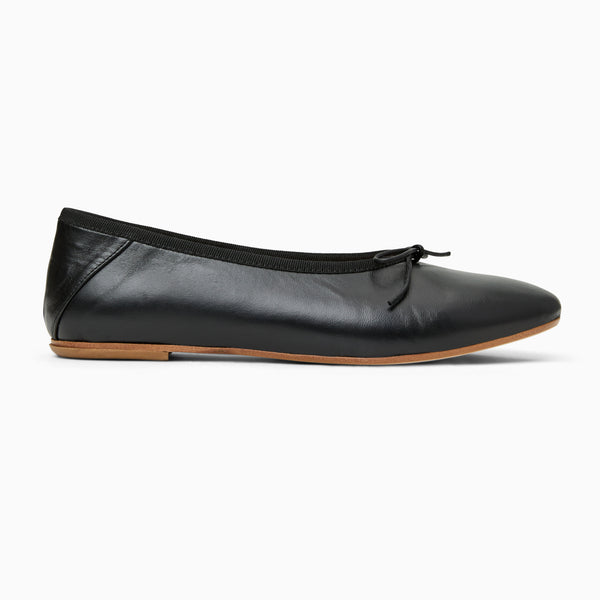 Jack Rogers Carlotta Italian Leather Ballet Flat Black