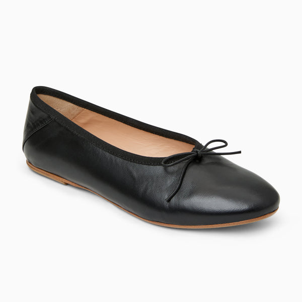 jack rogers Carlotta Italian Leather Ballet Flat Black