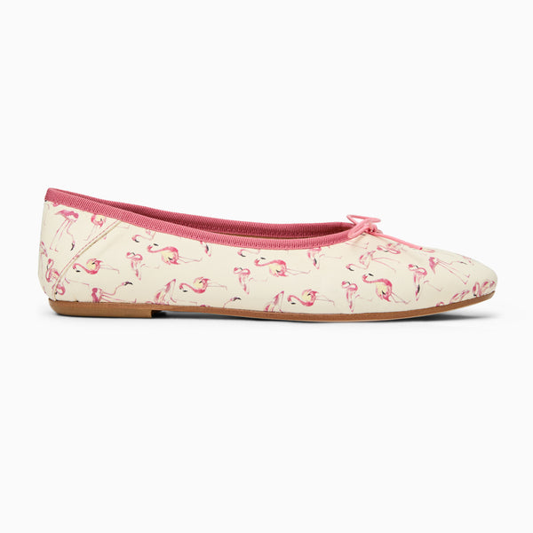 Jack Rogers Carlotta Italian Leather Ballet Flat Butter Pink Combo