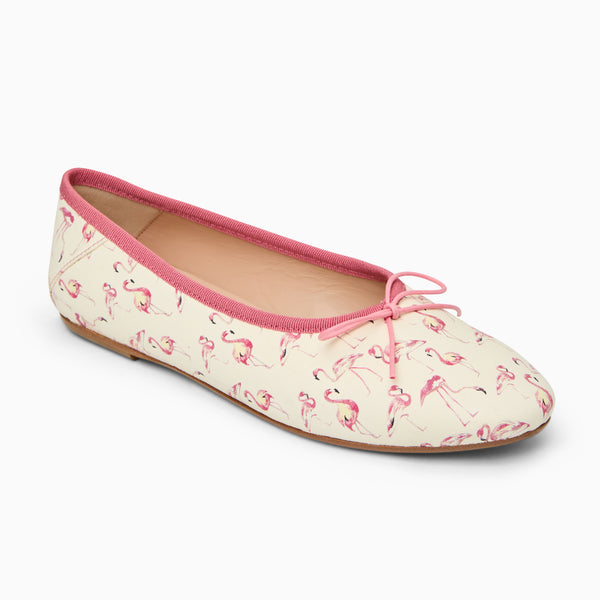 jack rogers Carlotta Italian Leather Ballet Flat Butter Pink Combo