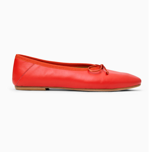 Jack Rogers Carlotta Italian Leather Ballet Flat Coral