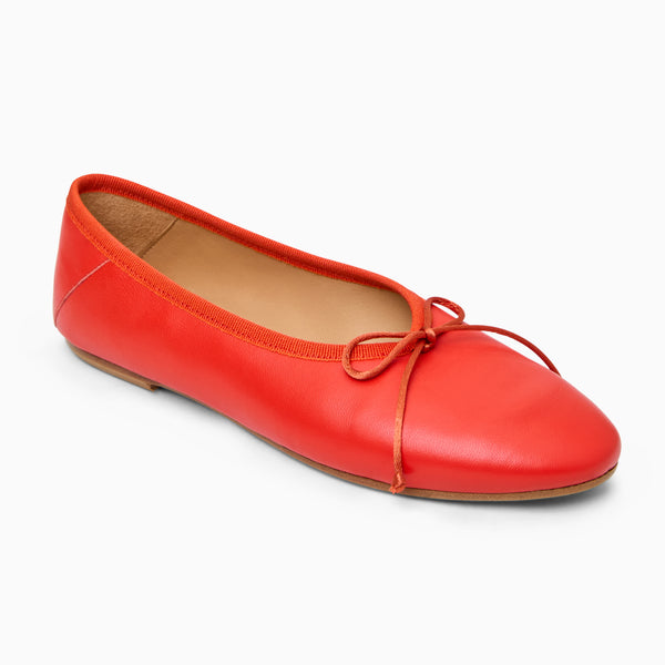 jack rogers Carlotta Italian Leather Ballet Flat Coral