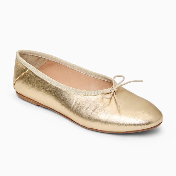 jack rogers Carlotta Italian Leather Ballet Flat Platinum