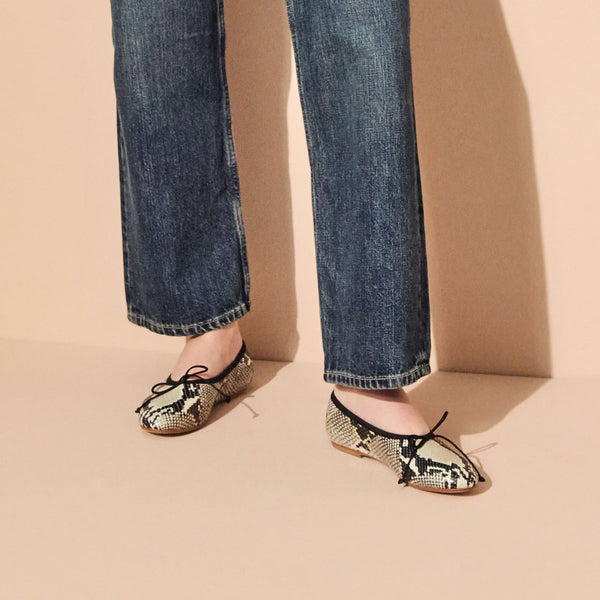 Jack Rogers Carlotta Italian Leather Ballet Flat Roccia