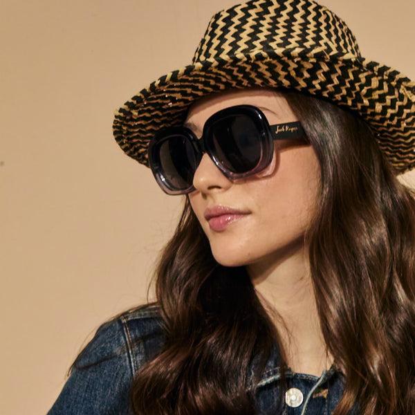 Jack Rogers Emanuella Italian Sunglasses With ZEISS Lenses Black Grey
