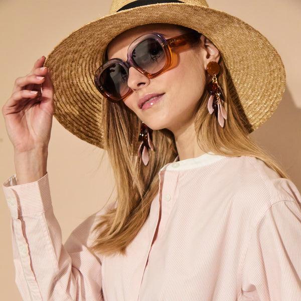 Jack Rogers Emanuella Italian Sunglasses With ZEISS Lenses Orchid Mango