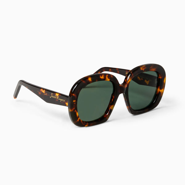 Jack Rogers Emanuella Italian Sunglasses With ZEISS Lenses Tortoise Green