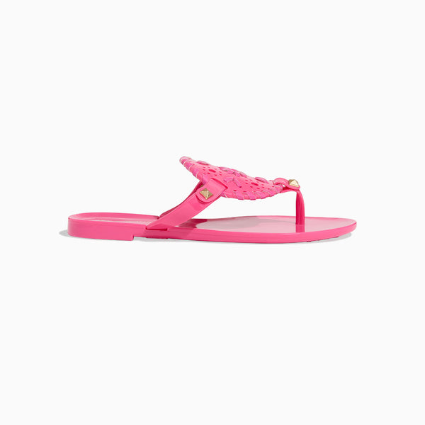 Jack Rogers Girls Georgica Jelly Flat Sandal Magenta