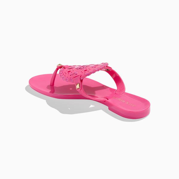 Jack Rogers Girls Georgica Jelly Flat Sandal Magenta