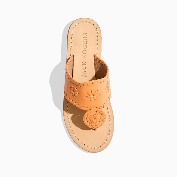 Jack Rogers Girls Jacks Leather Flat Sandal Apricot