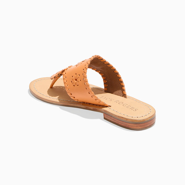 Jack Rogers Girls Jacks Leather Flat Sandal Apricot