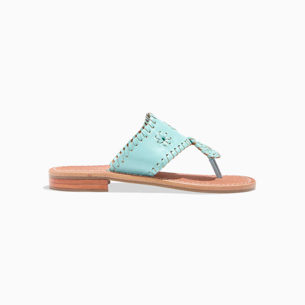 Jack Rogers Girls Jacks Leather Flat Sandal Turquoise