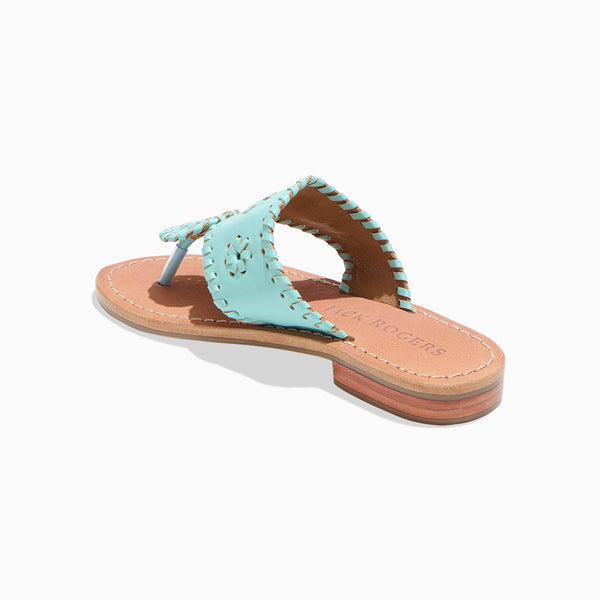 Jack Rogers Girls Jacks Leather Flat Sandal Turquoise
