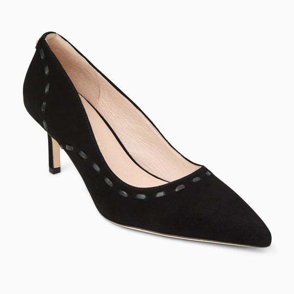 jack rogers Bridgette Suede Heel Pump Black