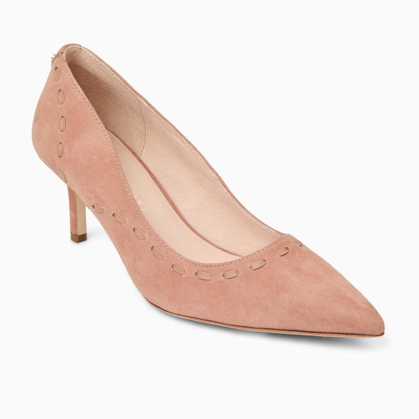 jack rogers Bridgette Suede Heel Pump Cafe Au Lait