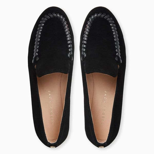 Jack Rogers Camden Suede Loafer Black