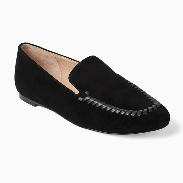 jack rogers Camden Suede Loafer Black