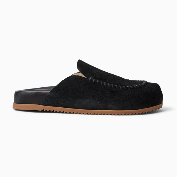 Jack Rogers Chesapeake Suede Slip On Clog Black