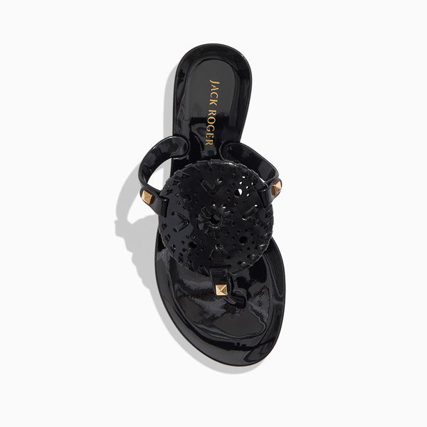 Jack Rogers Girls Georgica Jelly Flat Sandal Black