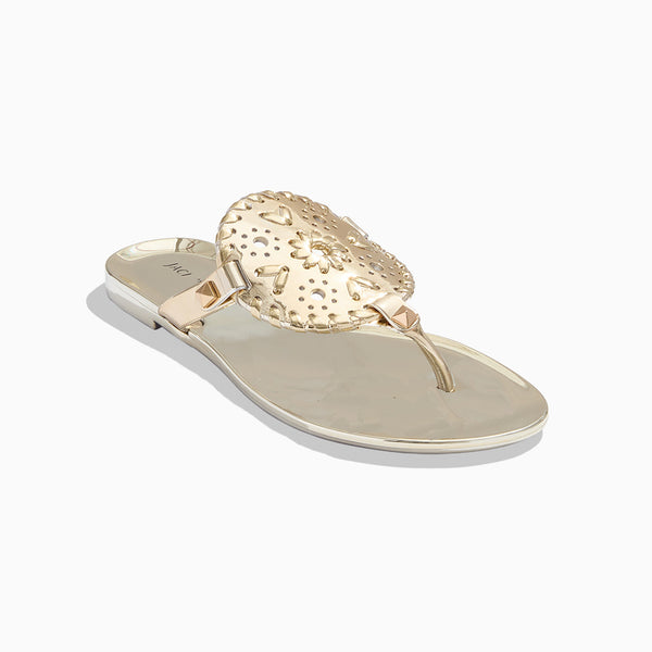 jack rogers Girls Georgica Jelly Flat Sandal Gold