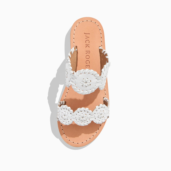 Jack Rogers Girls Lauren Flat Sandal White
