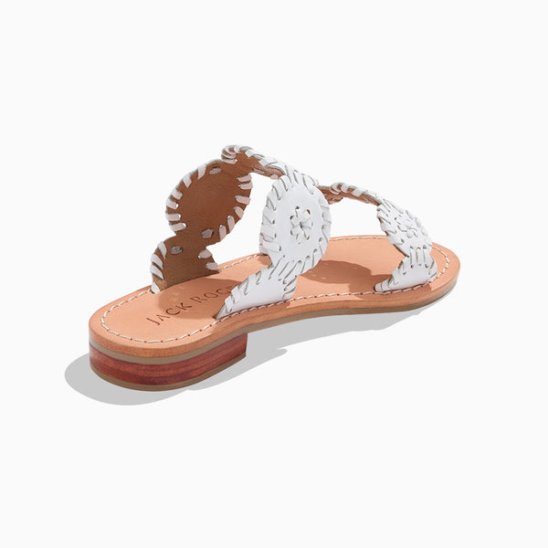 Jack Rogers Girls Lauren Flat Sandal White