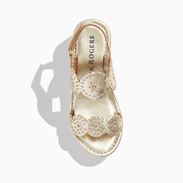 Jack Rogers Girls Lauren High Wedge Platinum