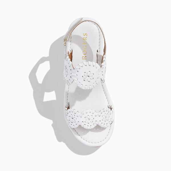 Jack Rogers Girls Lauren High Wedge White