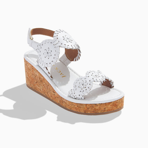 jack rogers Girls Lauren High Wedge White