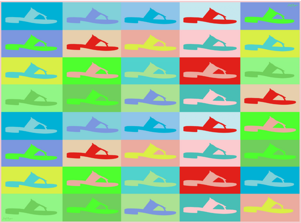 jack rogers Jacks Italian Silk Sandal Pareo Multi