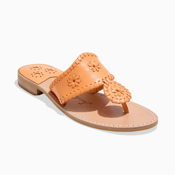 jack rogers Jacks Leather Flat Sandal Apricot
