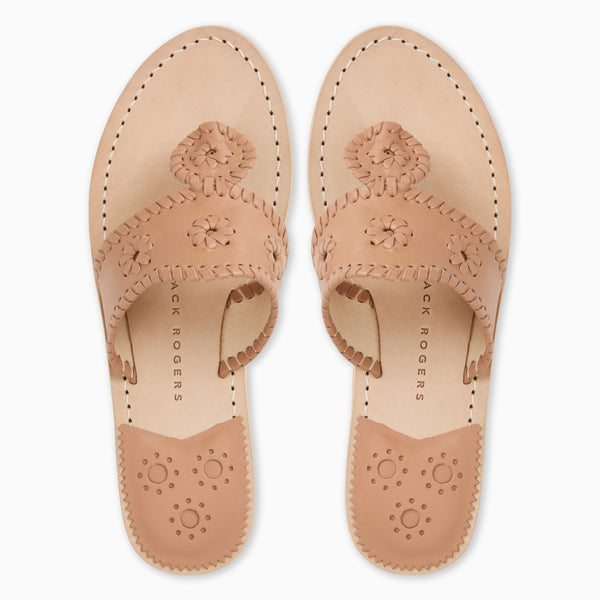 Jack Rogers Jacks Leather Flat Sandal Cafe Au Lait