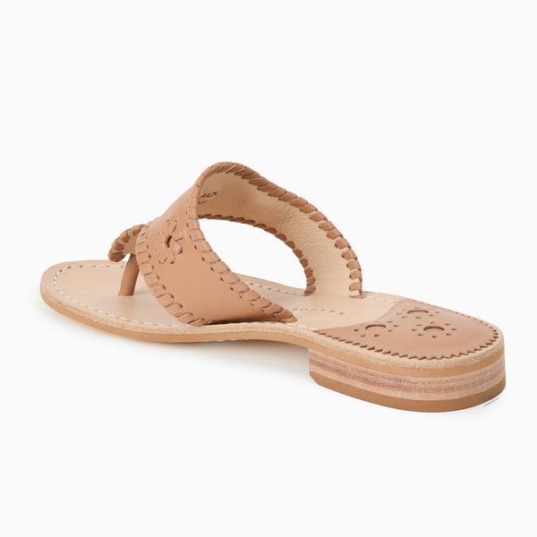 Jack Rogers Jacks Leather Flat Sandal Cafe Au Lait