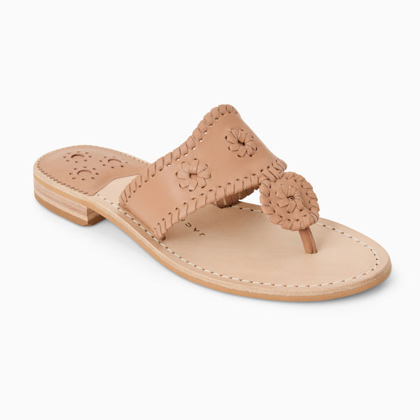 jack rogers Jacks Leather Flat Sandal Cafe Au Lait