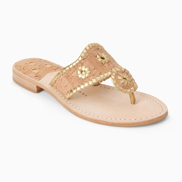 jack rogers Jacks Leather Flat Sandal Cork